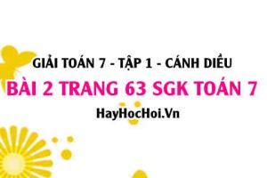 Giải bài 2 trang 63 Toán 7 Tập 1 SGK Cánh Diều: Hai đại lượng tỉ lệ thuận?